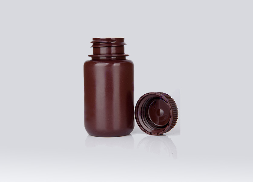廣口試劑瓶，棕色，125ml